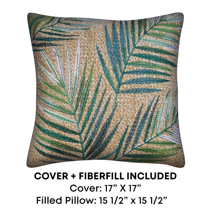 Bay Isle Home Malins Embroidered Indoor/Outdoor Throw Pillow & Reviews